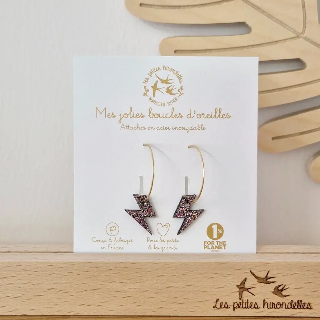 Créoles - Eclairs - Multicolore