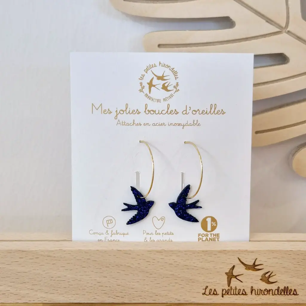 Créoles - Hirondelles - Bleu