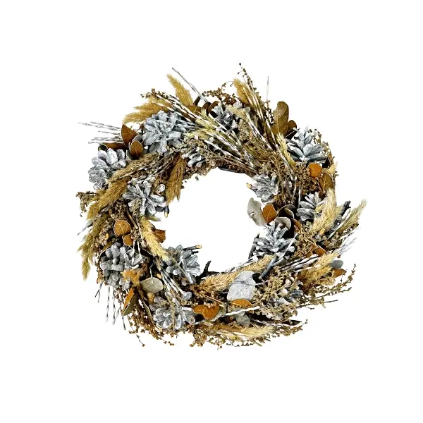 Couronne de fleurs séchées D30 cm