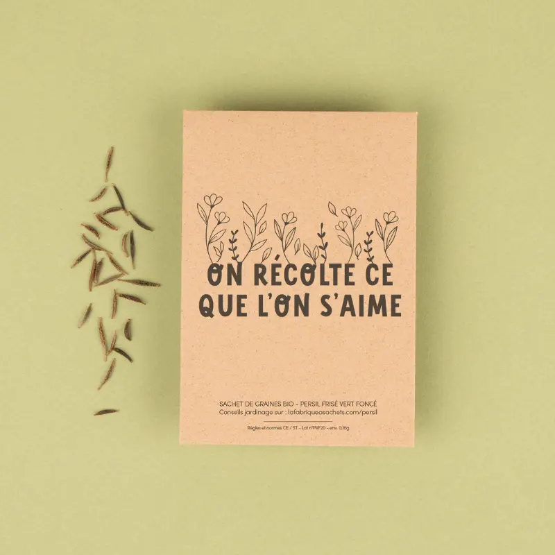 On récolte ce que l’on s’aime - Sachet de graines de Persil