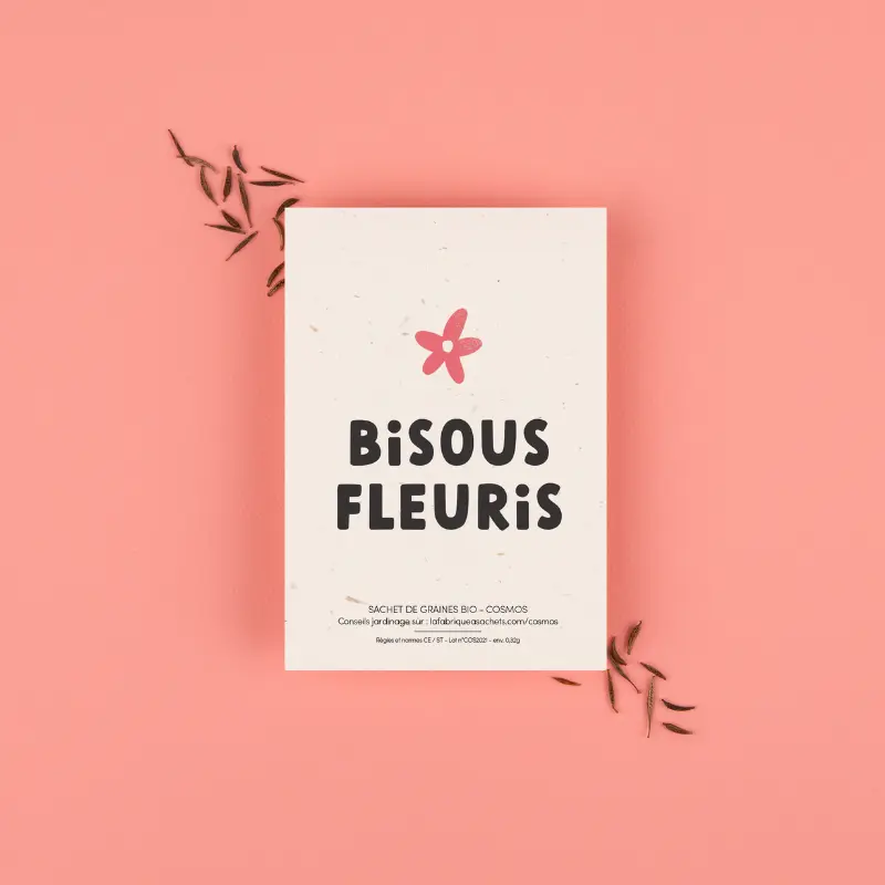 Bisous Fleuris - Sachet de graines de Cosmos