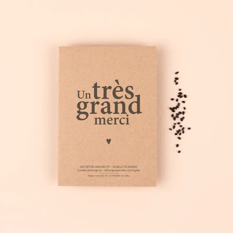 Un très grand merci - Sachet de graines de Nigelle