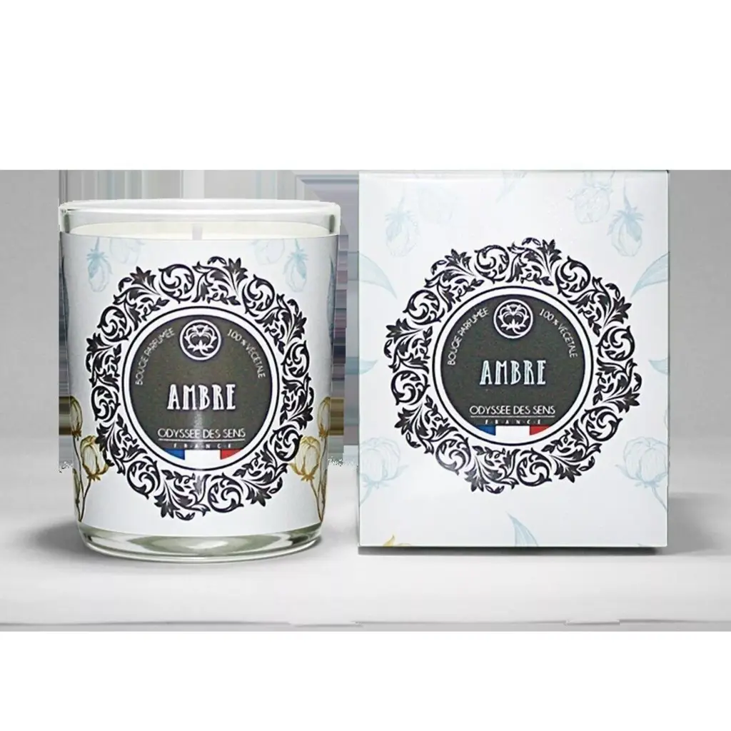 [ODS025] Bougie Mèche coton 180g AMBRE