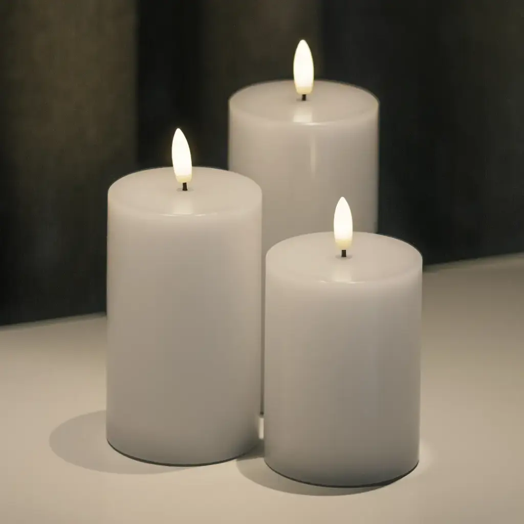 [SIR80600] Set de 3 bougies LED rechargeables