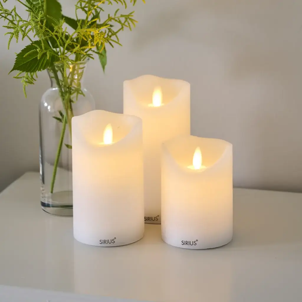 Set de 3 bougies LED rechargeables