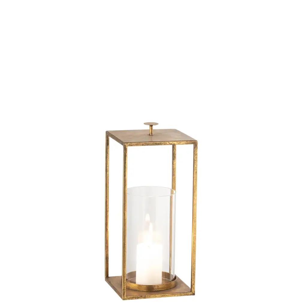 Lanterne photophore métal or H31,5cm