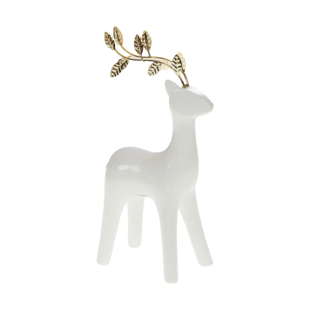 Cerf céramique blanche GM