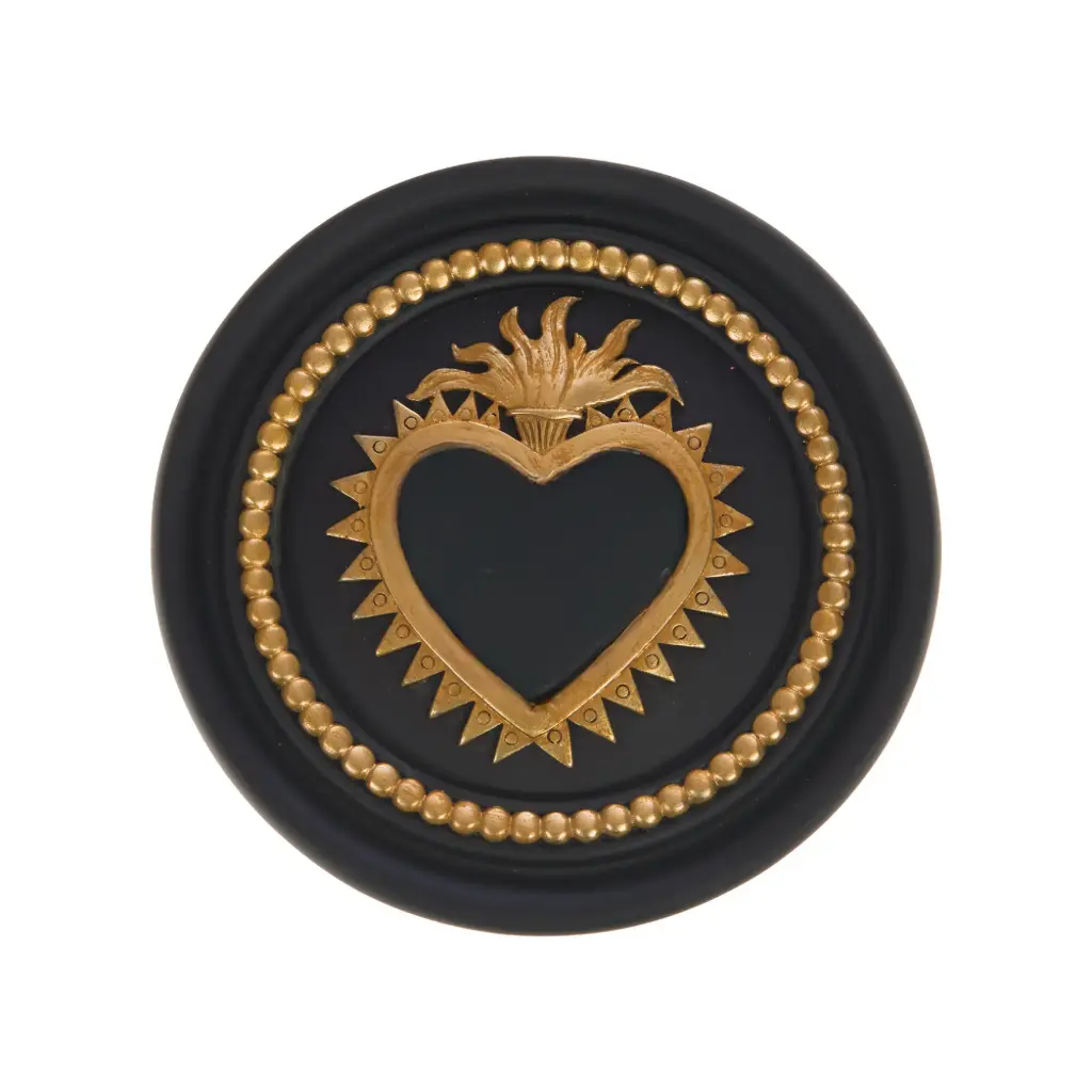 [CAD169597] Ex-Voto cœur noir et or