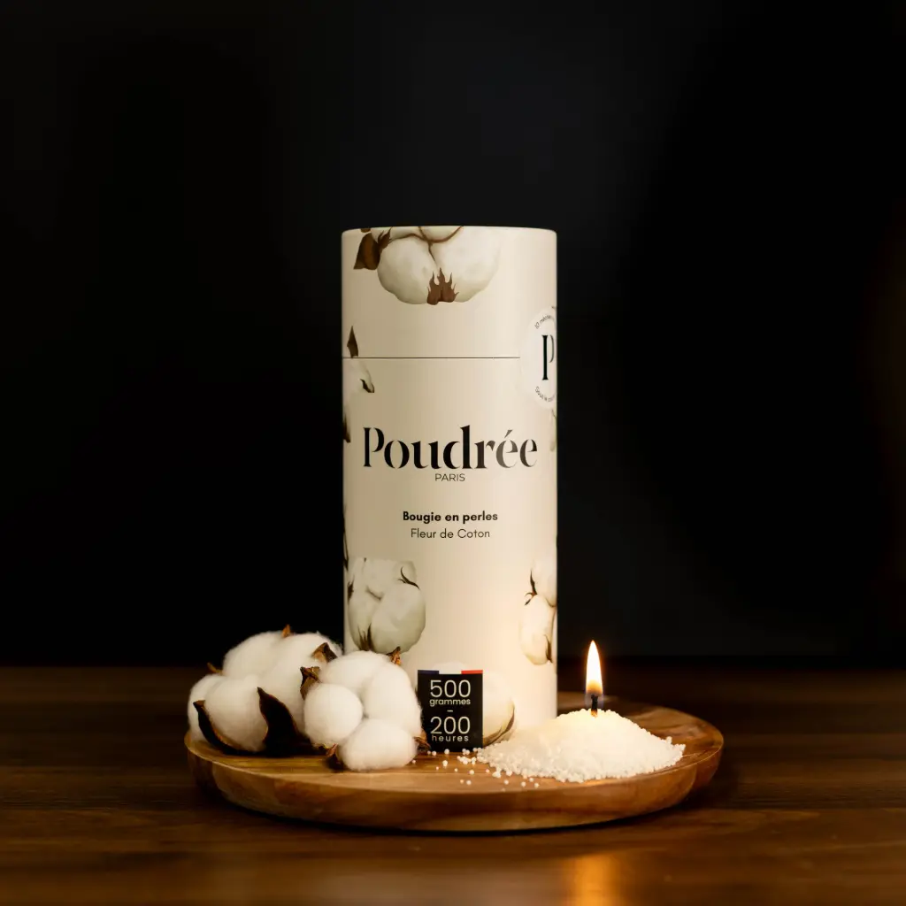 Bougies perles de cire - Fleur de Coton