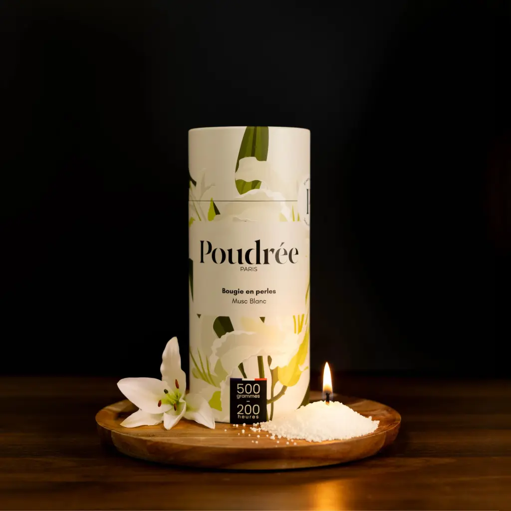 [POUCPMB] Bougie Poudrées - Musc blanc
