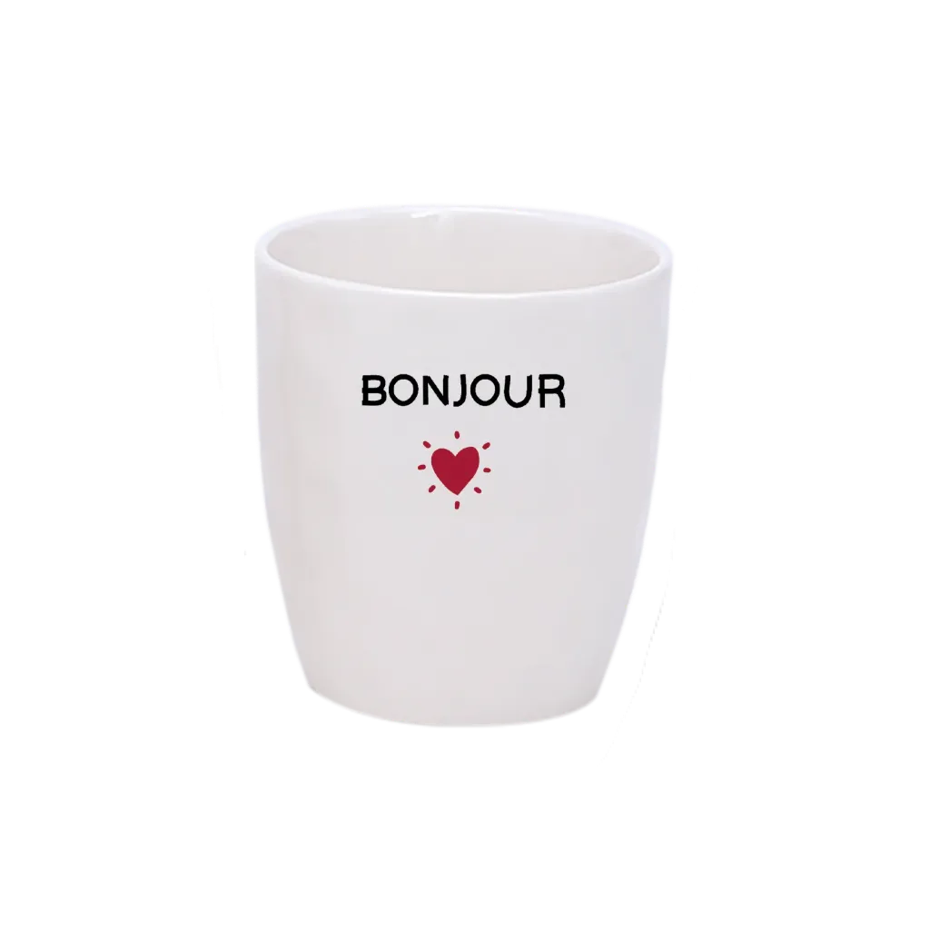 [OPJ018587] Gobelet message "Bonjour"