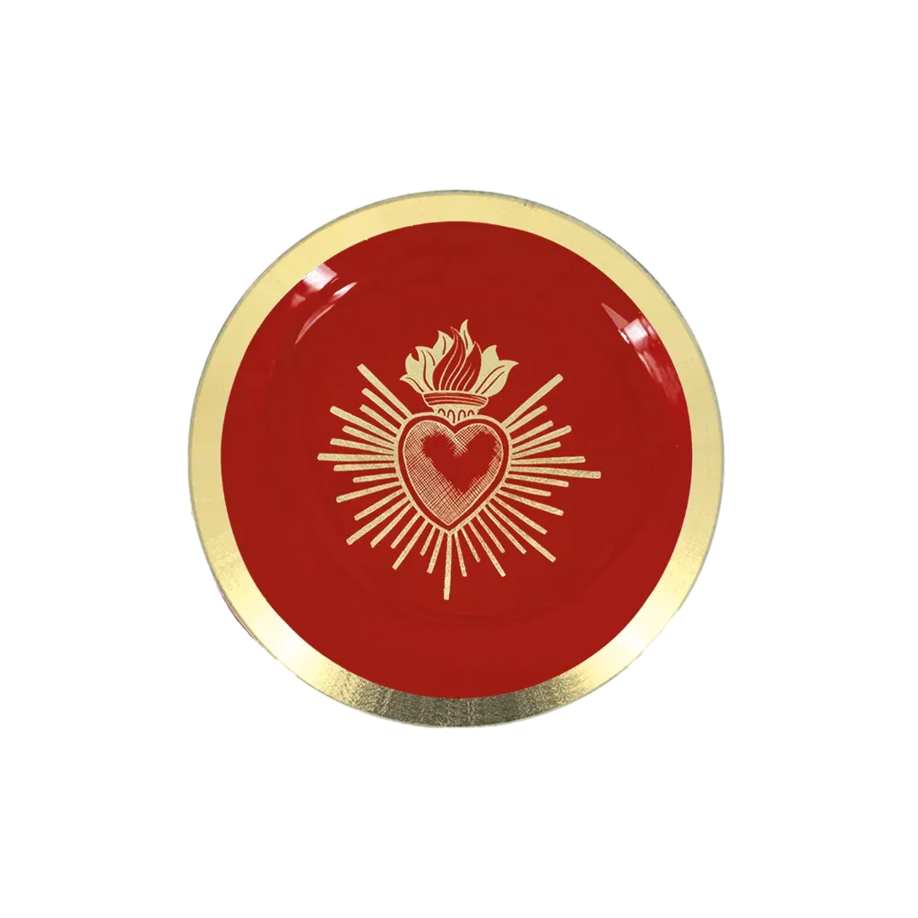 [OPJ018502] Assiette dessert Ex-voto rouge