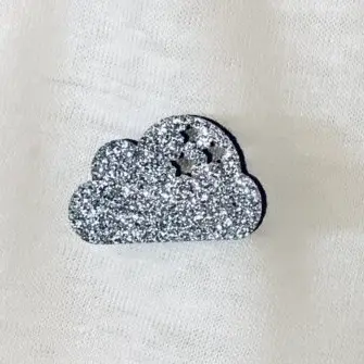 [LPH12] Pin's paillettes - Nuage - Argent