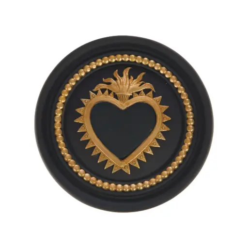 [CAD169597] Ex-Voto cœur noir et or